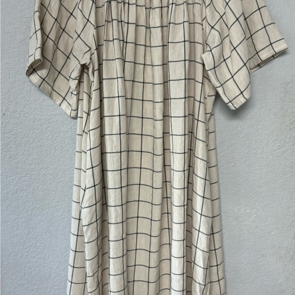 A Bronze‎ Age Bonjour Linen Grid Dress Size XS - Picture 5 of 10